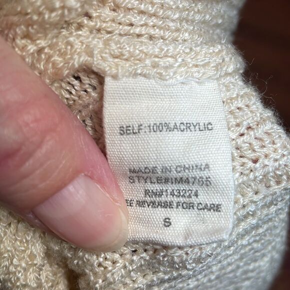 ILLA ILLA Oversized  Cream Sweater, aesthetic natural color, beige, neutral, S - Picture 7 of 7